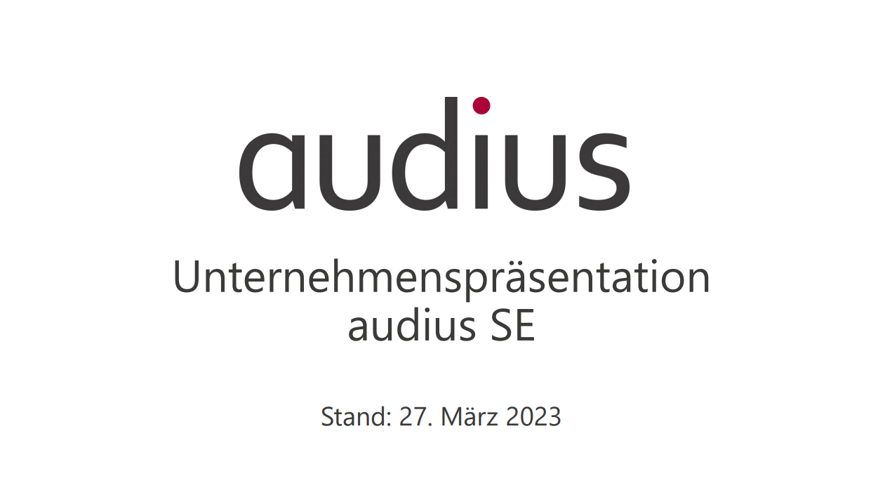 audius | Unternehmenspraesentation (30.03.2023)