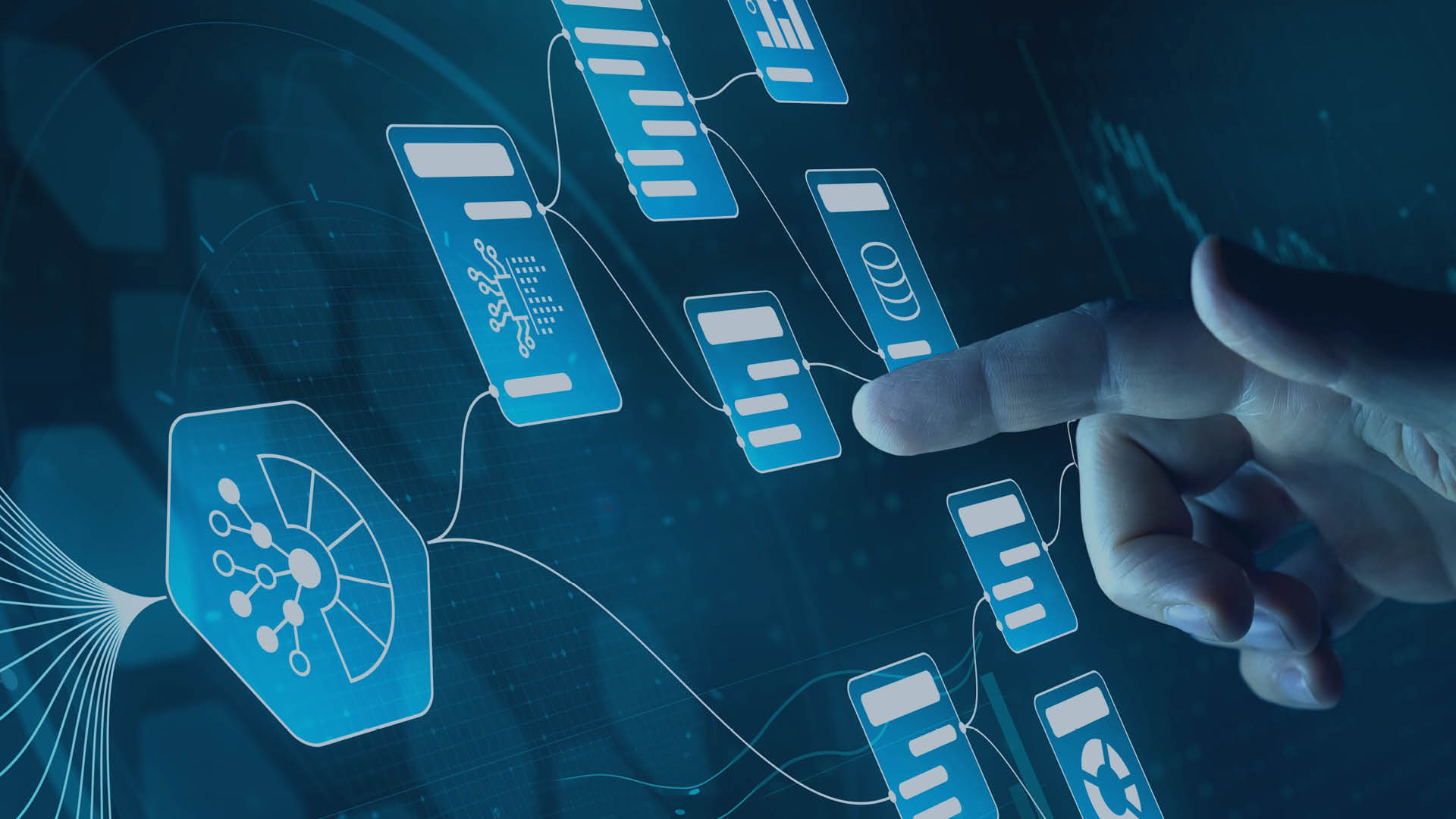 Benutzerdefinierte Report-Erstellung mit modularen Komponenten und Datenquellen Interaktive Auswahl personalisierter Report-Module in einem digitalen Dashboard