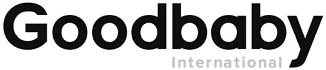 Schwarzer Goodbaby Schriftzug mit grauem International Zusatz – Offizielles Firmenlogo