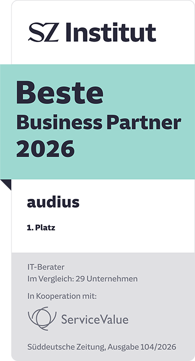 audius | SZ Institut - 1. Platz: Bester Business Partner 2026