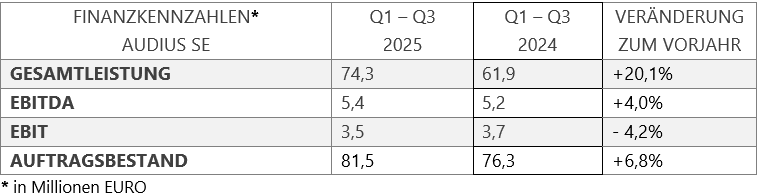 Finanzkennzahlen audius