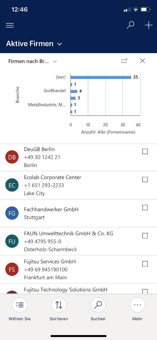 audius | Standard-Funktionen Field Service App