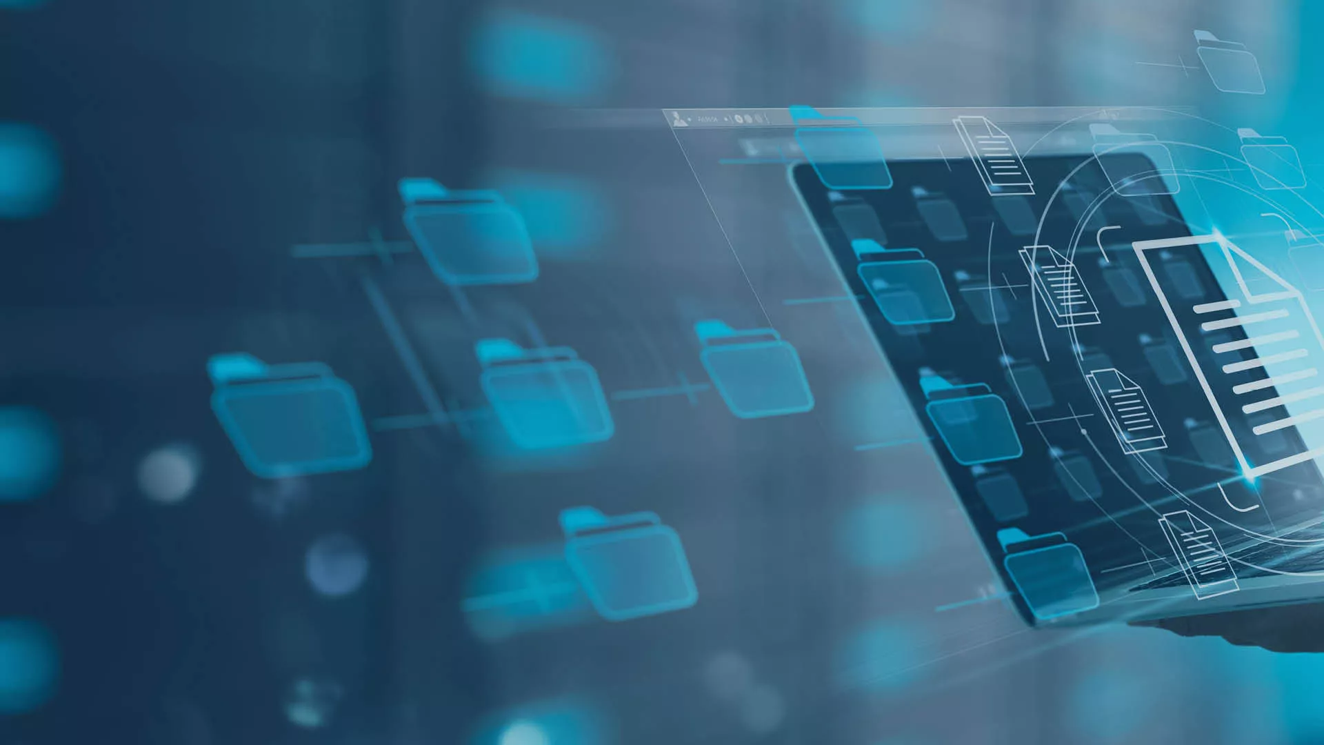 Symbolbild für digitale Dokumentenverteilung und automatisierten Versand über verschiedene Kanäle