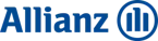Blauer Allianz Schriftzug mit dem charakteristischen Adler-Symbol in einem Kreis rechts daneben