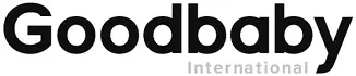 Schwarzer Goodbaby Schriftzug mit grauem International Zusatz – Offizielles Firmenlogo