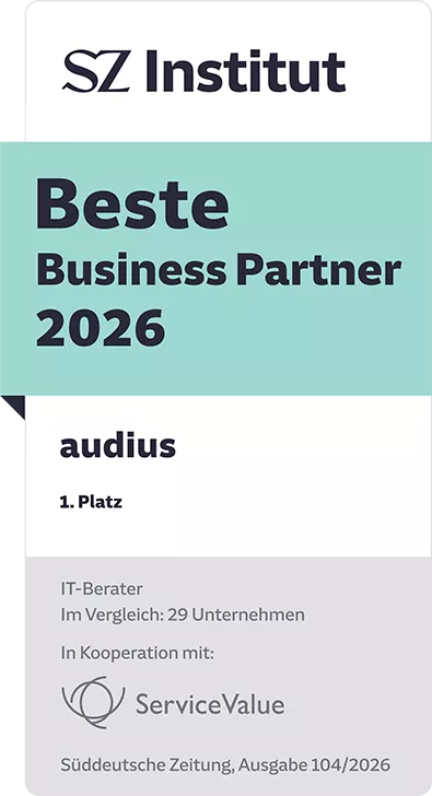 audius | SZ Institut - 1. Platz: Bester Business Partner 2026