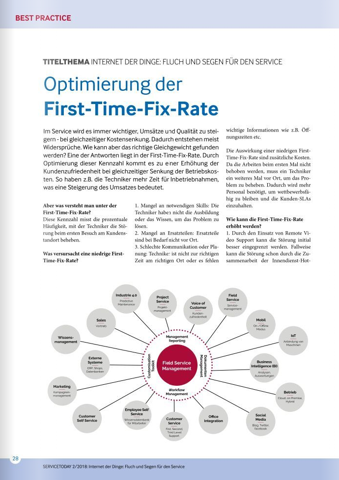 audius | Best Practice First Time Fix Rate