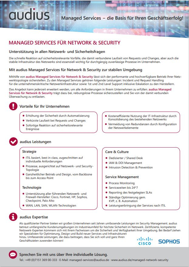 Managed Services für Network & Security