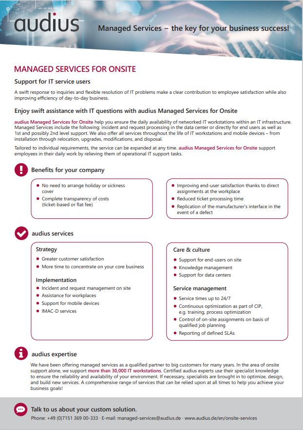 Managed Services for Onsite