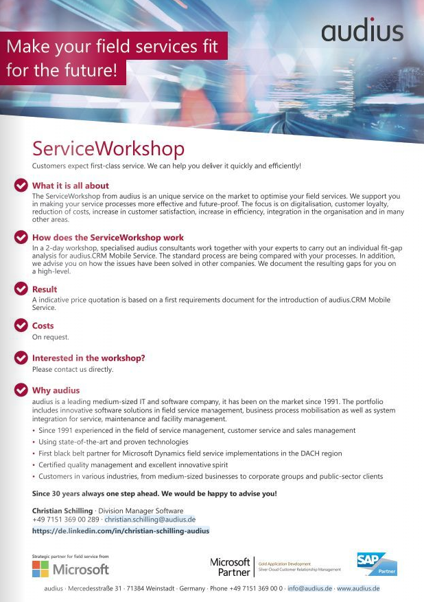 audius | ServiceWorkshop | EN