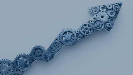 Neue Produktseiten: audius Add-ons für Dynamics 365 im Überblick Zahnräder formen einen Wachstumspfeil – Symbol für die nahtlose Integration und Effizienzsteigerung durch Microsoft Dynamics 365 Add-ons von audius